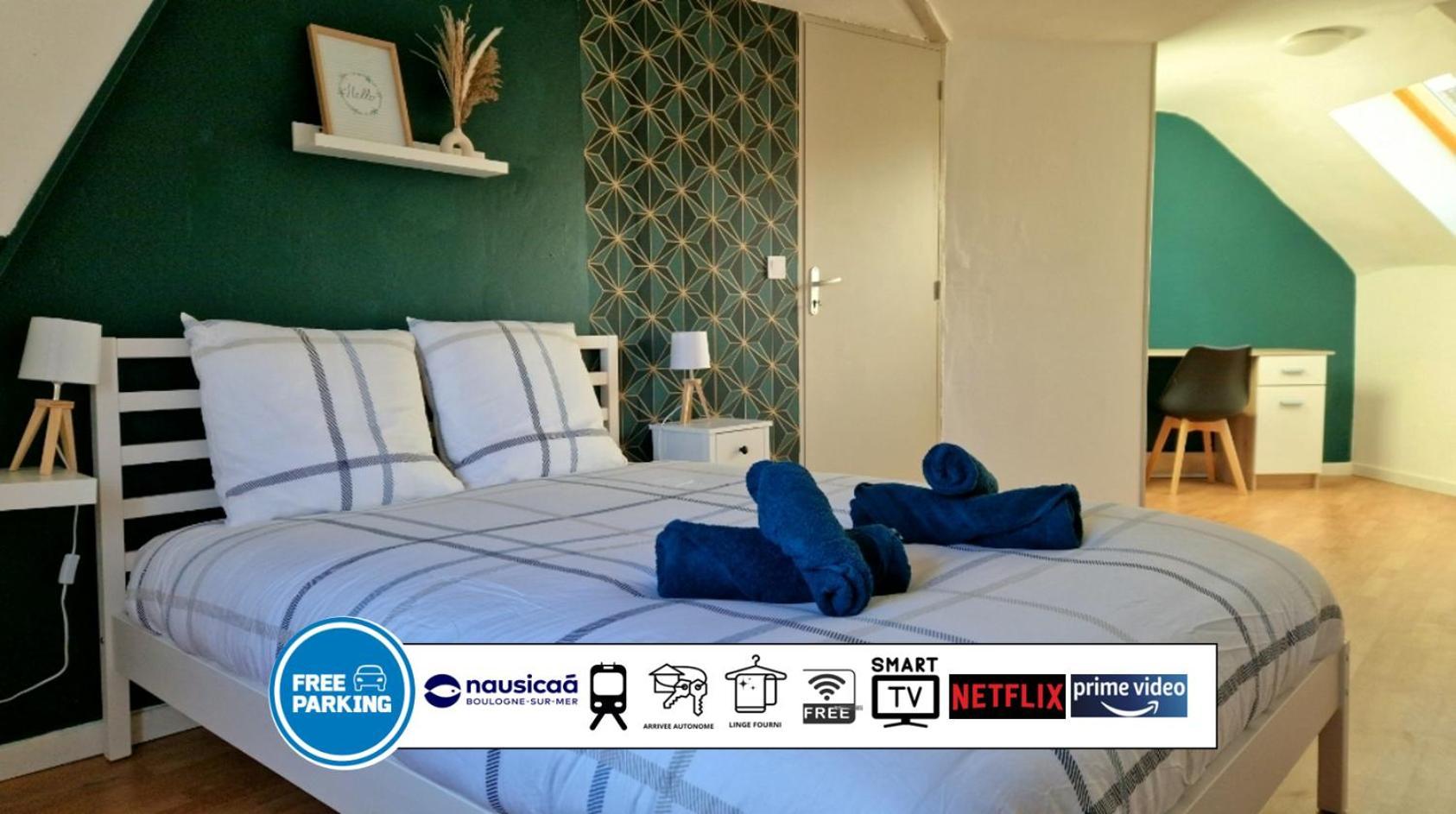 Spacieuce Maison Proche De Nausicaa, Gare Et Remparts, 3 Chambres, Free Parking, Netflix, Primes Video, Free Wifi Boulogne-sur-Mer Exterior foto